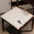 Variante de coussin de siege texture haricot glace, mousse a memoire pour siege. - Coussin de siège husky en tissu à pois glacés