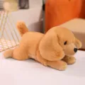 Mignon jouet chiot en peluche marron, poupée chien en peluche douce, posture couchée. - Golden Retriever Couché (30cm)