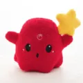 Peluche fantôme rouge avec étoile jaune jolie poupée en tissu cadeau variante couleur - 12cm / Rouge