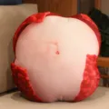 Coussin en peluche de fruit épluché créatif coussin de litchi doux canapé déco variante - Litchi