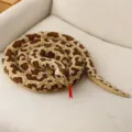 Peluche serpent Python mouchete realiste, jouet en peluche reptile souple, marron. - 200cm / Marron