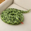Simulation serpent python peluche animal farcie geant vert farce accessoire cadeau - 200cm / Vert