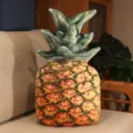 Coussin en peluche ananas 3D oreiller de fruit doux canapé décoration maison jouet - Ananas