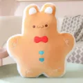 Simpatico cuscino in peluche coniglio pan di zenzero morbido cotone divano cuscino decoro - Cuscino coniglietto di pan di zenzero / 40CM