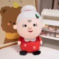 Weihnachten ältere Frau Plüschpuppe süß rotes Kleid Stofftier festliche Urlaubsgeschenk Deko - Frau-Weihnachtsmann-Plüschtier / 40CM