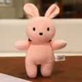 Peluche di coniglio lavorato a maglia rosa, bambola di peluche fatta a mano per bambini. - Bambola Coniglio Rosa / 23cm
