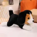 Süßes realistisches Beagle-Hund-Plüschtier, weiche Stofftier-Welpenpuppe für Kinder und Geschenk - Liegender Berner Sennenhund (30cm)