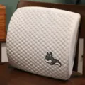 Cuscino lombare ergonomico in memory foam per sedia ufficio auto, cuscino grigio in rete traspirante. - Supporto lombare husky in tessuto a bolle fresche