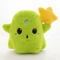 Green ghost plush toy with yellow star, cute stuffed doll Halloween gift home decor display. - Green