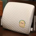 Cuscino lombare ergonomico in memory foam per sedia da ufficio e auto con ricamo carino. - Cuscino lombare toast a pois rinfrescanti