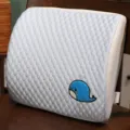 Cuscino lombare in memory foam con perle di ghiaccio, schienale sedia blu con balena. - Cuscino lombare delfino a pois rinfrescanti