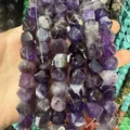 Cuentas de amatista natural púrpura octagonales facetadas para joyería DIY hecha a mano - Amatista