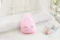 Pink raindrop plush pillow cute sleeping eye cushion soft stuffed toy for bedroom decor - Pink Raindrop