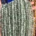 Close-up of 8mm light green star-shaped natural stone beads for DIY jewelry making - 8mm (Approx. 55 Pieces/Strand) / Green Aventurine