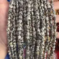 Detailed view of 8mm double-sided star-shaped dalmatian jasper stone beads for DIY jewelry - 8mm (Approx. 55 Pieces/Strand) / Dalmatian Jasper
