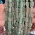 Grüne Natursteinperlen in Rechteckform für DIY-Schmuckherstellung und Zubehör - 10*14mm*5mm (Ca. 28 Stück/Strang) / Grüner Aventurin