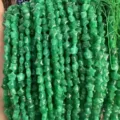 8mm double-arc star-shaped green natural stone beads for DIY jewelry and craft projects - 8mm (Approx. 55 Pieces/Strand) / Green Malaysian Jade