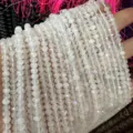 High quality white faceted natural stone abacus beads for DIY jewelry making 3x5mm - 85 Pieces/Pack / White Moonstone