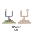 Voetbal doel emaillen legering bedel hanger DIY sieraden accessoire voor ketting armband. - Doelpaal Hanger