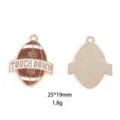 Pendentif charm en métal émaillé motif football américain pour fabrication bijoux. - Pendentif Football Touchdown