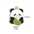Leuke panda zongzi geëmailleerd metalen hanger bedel voor DIY sieraden ketting sleutelhanger. - 4# Zongzi-etende panda