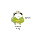 Cute panda zongzi enamel alloy pendant charm for DIY necklace keychain jewelry making accessories. - 8# Small Panda Zongzi
