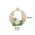 Cute cartoon zongzi charm pendant alloy DIY jewelry accessories for necklace keychains. - 9# Ring Rice Dumpling Plush