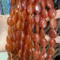 Natürliche 13x18mm orangefarbene Chalcedon-Ovalperlen für DIY-Schmuckhandwerk und Zubehör - 13*18mm (22 Stück) / Dunkeloranger Jade