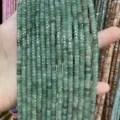 Primer plano de hilos de cuentas rondelle de piedra natural verde facetada de 2x4mm para joyas - 2*4mm (Aprox. 38cm Hilo) / Aventurina Verde