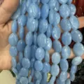 13x18mm hellblaue ovale Natursteinperlen für DIY-Schmuckherstellung Zubehör - 13*18mm (22 Stück) / Tiefaquamarin Jade