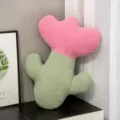 Niedliches tulpenförmiges Plüschkissen Teddyfleece dekoratives Kissen für Sofa Schlafzimmer - Rosarotes Kaktus-Modell