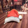 Weihnachtsmann Mütze Plüsch Kissen niedlich Cartoon Sofa Kissen festliche Heimdekoration - Weihnachtsmütze