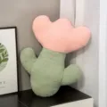 Süßes Tulpen Plüschkissen Teddyfleece dekoratives Sofa Kissen weiches Spielzeug für Zuhause - Hellrosa Kaktus-Modell