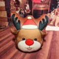 Weihnachten Rentier Plueschkissen suesses Cartoon Hirsch Kissen weiches Stofftier - Weihnachtsrentier