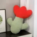 Süßes Tulpen Kissen Teddy Plüsch rot grün dekoratives Sofa Kissen Plüschtier neu - Rotes Kaktus-Modell
