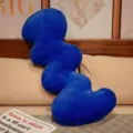 Coussin de corps en peluche irrégulier bleu coussin vague doux décor nordique moderne - Bleu Klein