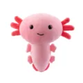 Cute pink axolotl plush toy soft stuffed animal doll lovely cartoon kids gift room decor present - Red-Pink