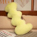 Coussin vague en peluche irrégulière nordique jaune oreiller géométrique doux pour canapé lit - Vagues vert pomme