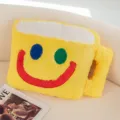 Yellow coffee cup plush pillow cute smiley face cushion for sofa bedroom home decor gift - 55x40cm / Yellow Colorful Smiley Face
