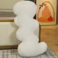 Coussin décoratif en peluche blanche, oreiller géométrique irrégulier pour le salon. - Vague Blanche