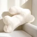 Coussin peluche lapin blanc style nordique canapé oreiller décoratif confortable moelleux - Style Lapin / 55x50x15cm / Blanc