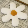 Coussin de sol fleur blanche nordique peluche mignon décoration de chambre esthétique - Marguerite Blanche