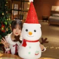 Joli jouet en peluche bonhomme de neige de Noël avec bonnet et écharpe, cadeau doux. - Petit (version standard) / Bonhomme de Neige