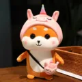Shiba Inu plush toy unicorn costume brown stuffed animal soft doll variant cute gift - Unicorn Transformation