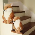 Mignonne peluche de renard tibétain poupée assise, animal en peluche doux cadeau déco maison. - 35cm / Brun
