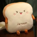 Cute toast plush toy hand warmer pillow soft stuffed doll office nap cushion fluffy gift - Tongue-Out Bread Hand Warmer