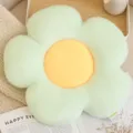 Cojín de felpa con forma de flor verde suave y lindo para decoración estética del hogar - Floral Verde