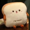 Cute toast plush hand warmer pillow, soft rabbit fur material, perfect for office and home use. - Cute Bread Hand Warmer
