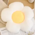 Cojín de felpa de flor lindo suave para sofá sala de estar decoración adorno acogedor - Flor Blanca