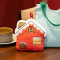 Weihnachten lebkuchenhaus plüsch anhänger süße weiche münztasche feiertagsgeschenk tasche anhänger - Weihnachtshaus Anhänger